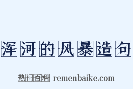 浑河的风暴造句是什么意思的图片